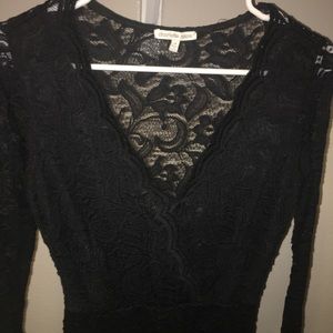Cute little black lace romper size medium